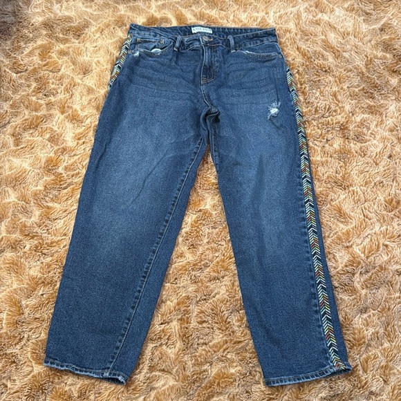 Knox Rose Blue Jeans with Colorful Side Stripes size 8 - Picture 4 of 10